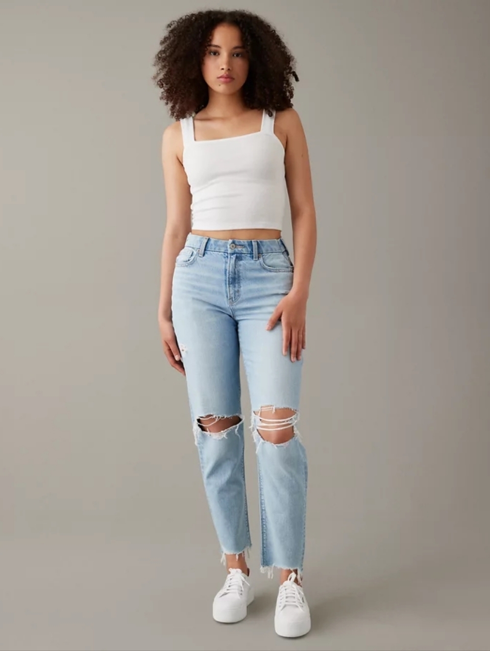 American Eagle Strigid Curvy Mom Jeans - 12 Short